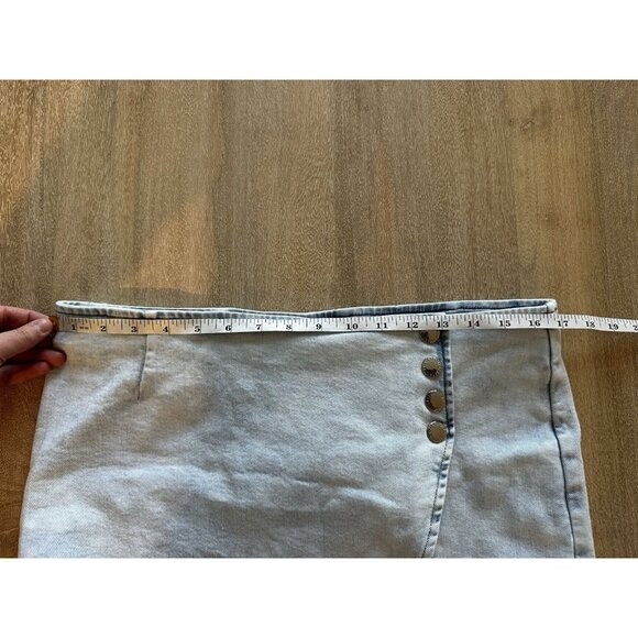 Retrofete Kayden Micro Mini Denim Skirt in Vivid Light Wash Size 28 - Picture 8 of 10
